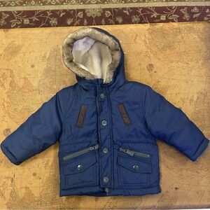 Carter's Navy and Yellow Hooded insulated Jacket